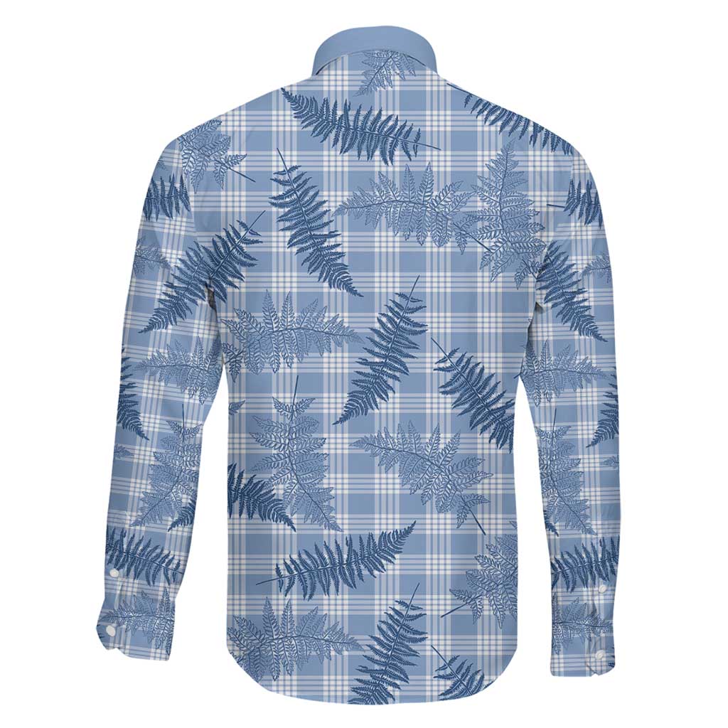 Blue Palaka Hawaii Palapalai Family Matching Short Sleeve Bodycon Dress and Hawaiian Shirt Hawaiian Fern LT14 - Polynesian Pride
