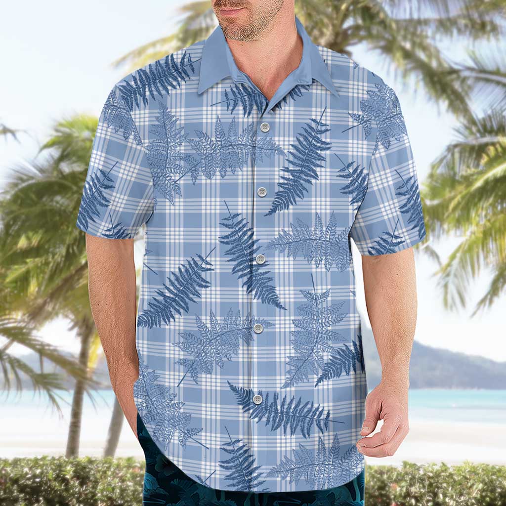 Blue Palaka Hawaii Palapalai Hawaiian Shirt Hawaiian Fern LT14 - Polynesian Pride
