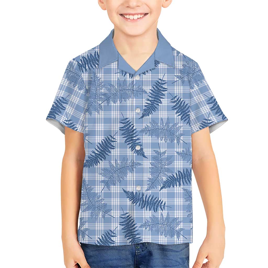 Blue Palaka Hawaii Palapalai Hawaiian Shirt Hawaiian Fern LT14 - Polynesian Pride