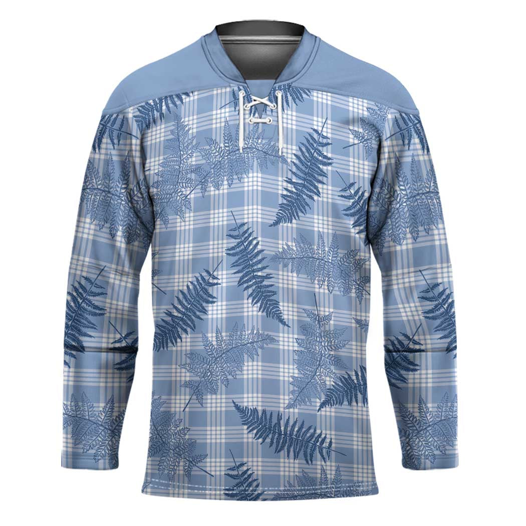 Blue Palaka Hawaii Palapalai Hockey Jersey Hawaiian Fern LT14 Unisex Blue - Polynesian Pride