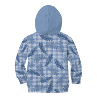 Blue Palaka Hawaii Palapalai Kid Hoodie Hawaiian Fern - Polynesian Pride