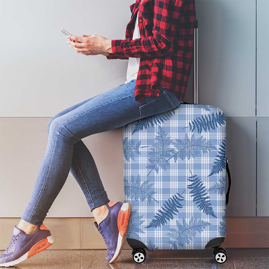 Blue Palaka Hawaii Palapalai Luggage Cover Hawaiian Fern LT14 - Polynesian Pride