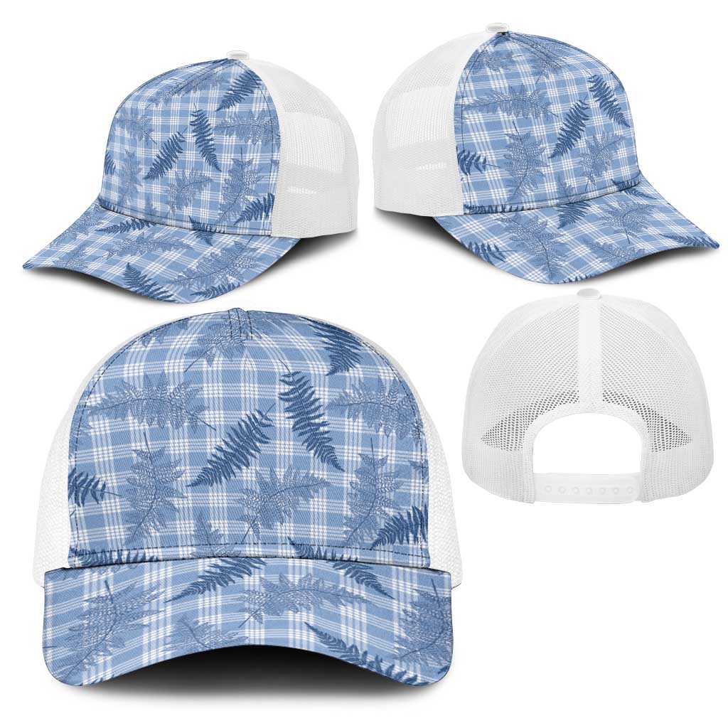 Blue Palaka Hawaii Palapalai Mesh Trucker Cap Hawaiian Fern