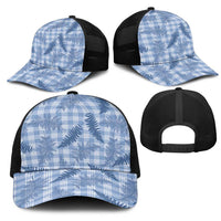 Blue Palaka Hawaii Palapalai Mesh Trucker Cap Hawaiian Fern