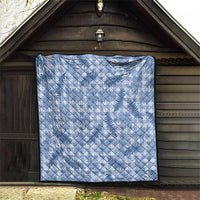 Blue Palaka Hawaii Palapalai Quilt Hawaiian Fern - Polynesian Pride