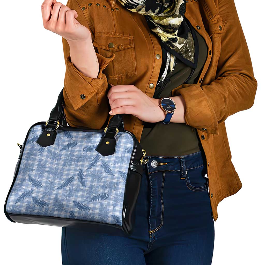 Blue Palaka Hawaii Palapalai Shoulder Handbag Hawaiian Fern - Polynesian Pride