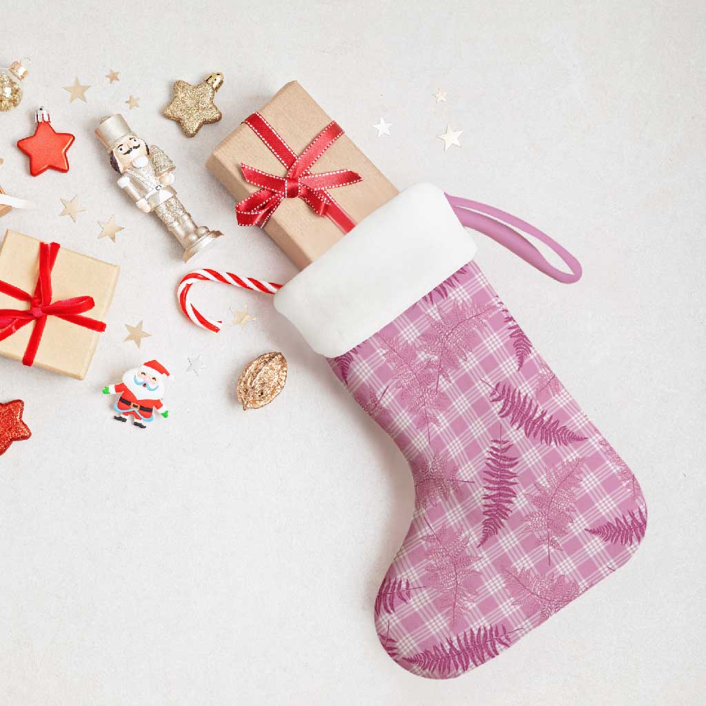 Purple Palaka Hawaii Palapalai Christmas Stocking Hawaiian Fern - Polynesian Pride