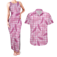 Purple Palaka Hawaii Palapalai Couples Matching Tank Maxi Dress and Hawaiian Shirt Hawaiian Fern LT14 Purple - Polynesian Pride