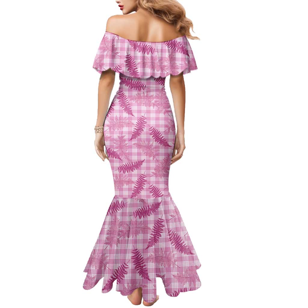 Purple Palaka Hawaii Palapalai Family Matching Mermaid Dress and Hawaiian Shirt Hawaiian Fern LT14 - Polynesian Pride
