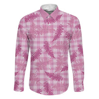 Purple Palaka Hawaii Palapalai Family Matching Puletasi and Hawaiian Shirt Hawaiian Fern LT14 Dad's Shirt - Long Sleeve Purple - Polynesian Pride