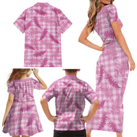 Purple Palaka Hawaii Palapalai Family Matching Short Sleeve Bodycon Dress and Hawaiian Shirt Hawaiian Fern LT14 - Polynesian Pride