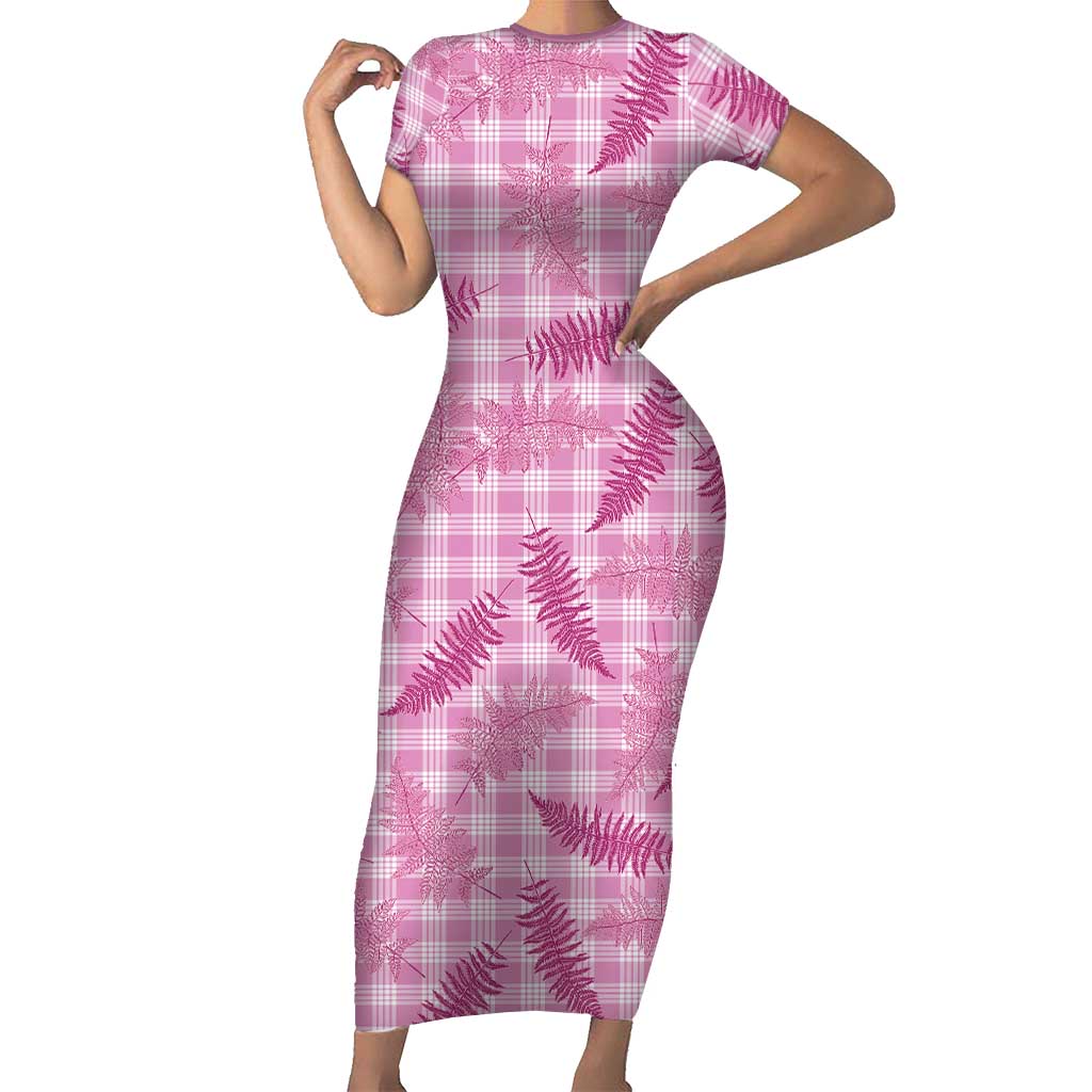 Purple Palaka Hawaii Palapalai Family Matching Short Sleeve Bodycon Dress and Hawaiian Shirt Hawaiian Fern LT14 Mom's Dress Purple - Polynesian Pride