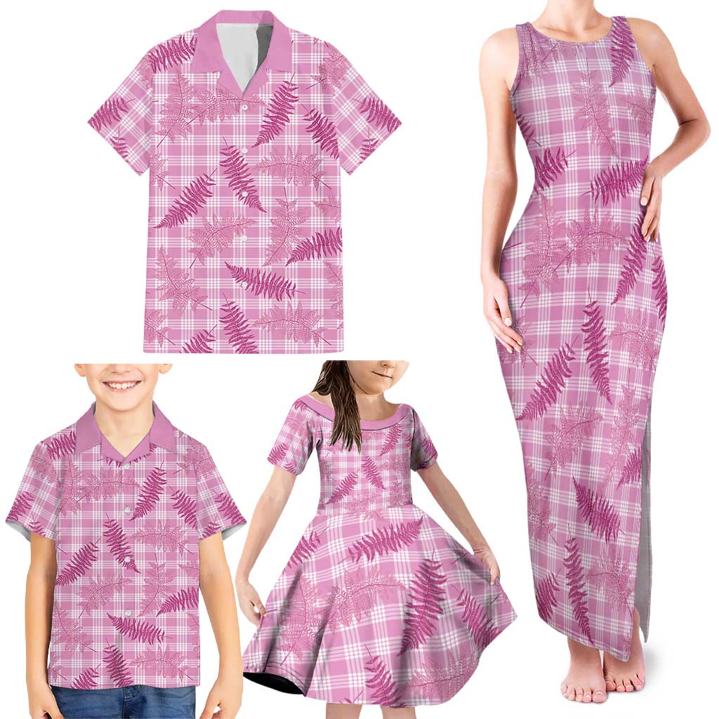 Purple Palaka Hawaii Palapalai Family Matching Tank Maxi Dress and Hawaiian Shirt Hawaiian Fern LT14 - Polynesian Pride