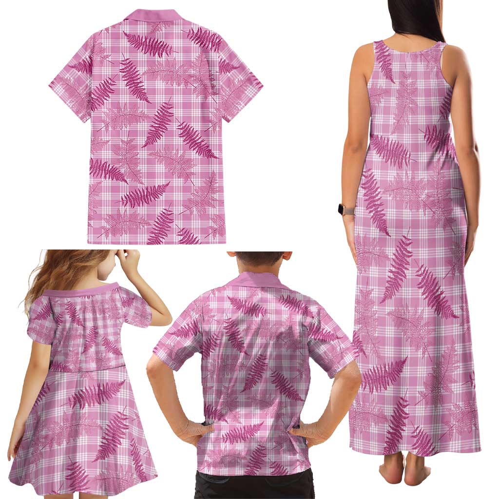 Purple Palaka Hawaii Palapalai Family Matching Tank Maxi Dress and Hawaiian Shirt Hawaiian Fern LT14 - Polynesian Pride