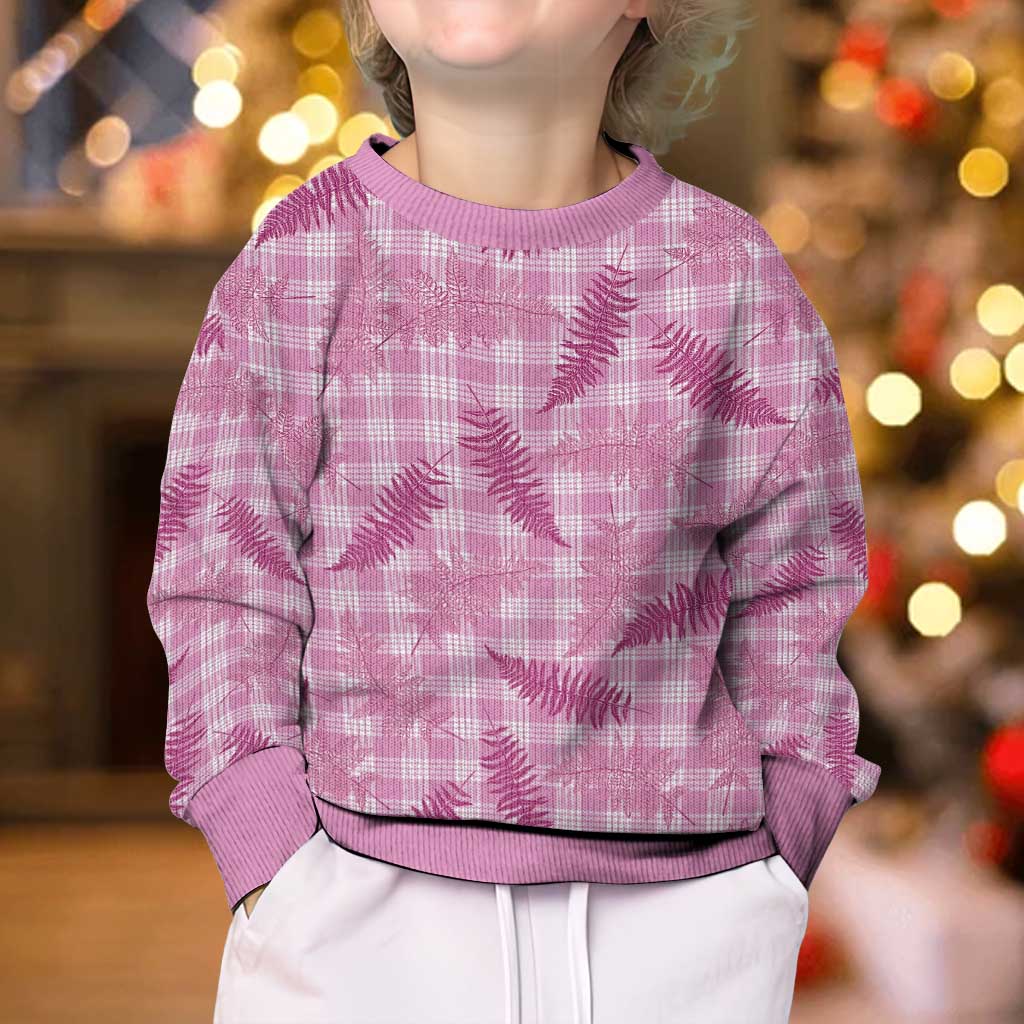 Purple Palaka Hawaii Palapalai Kid Ugly Christmas Sweater Hawaiian Fern - Polynesian Pride