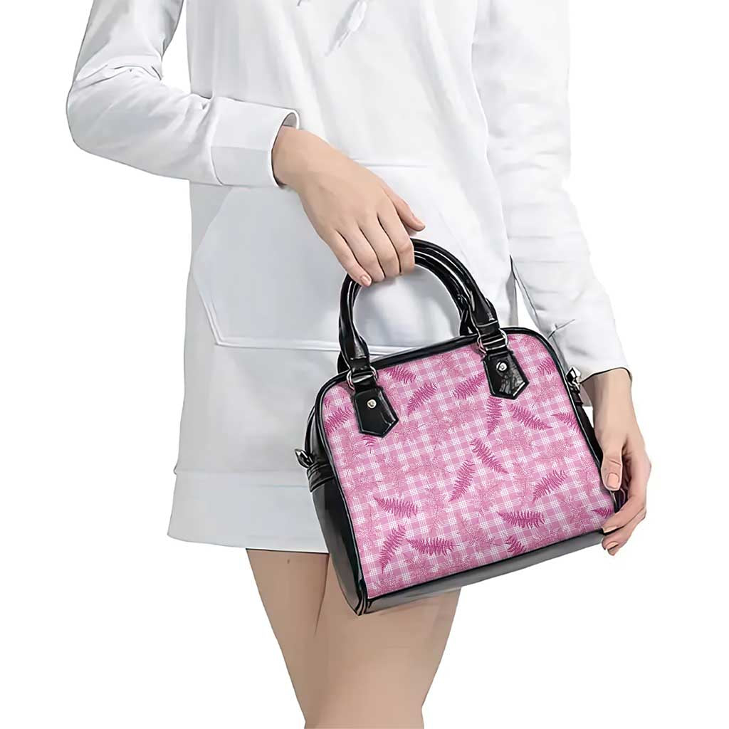 Purple Palaka Hawaii Palapalai Shoulder Handbag Hawaiian Fern - Polynesian Pride