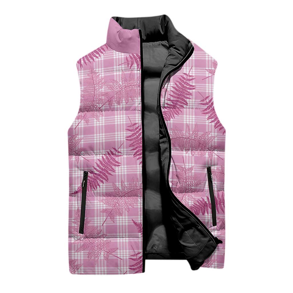 Purple Palaka Hawaii Palapalai Sleeveless Puffer Jacket Hawaiian Fern - Polynesian Pride