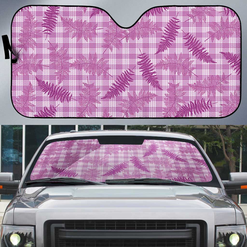 Pink Palaka Hawaii Palapalai Auto Sun Shade Hawaiian Fern LT14 Pink - Polynesian Pride