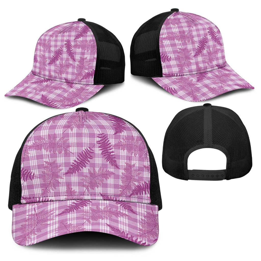 Pink Palaka Hawaii Palapalai Baseball Net Cap Hawaiian Fern