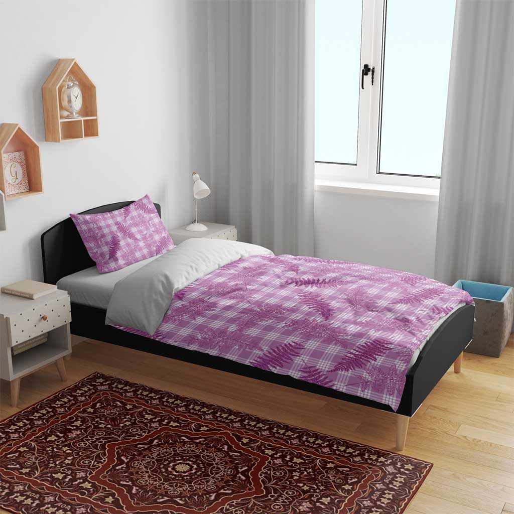 Pink Palaka Hawaii Palapalai Bedding Set Hawaiian Fern - Polynesian Pride