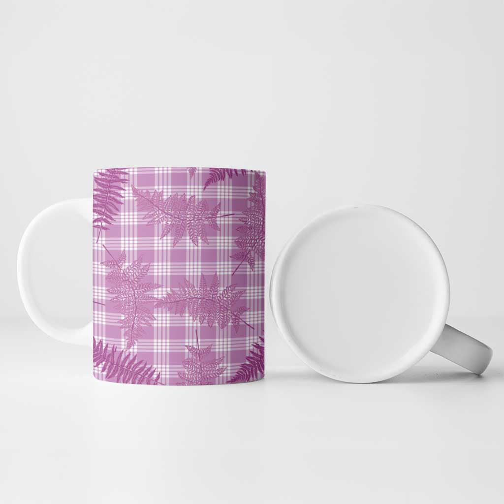 Pink Palaka Hawaii Palapalai Ceramic Mug Hawaiian Fern - Polynesian Pride