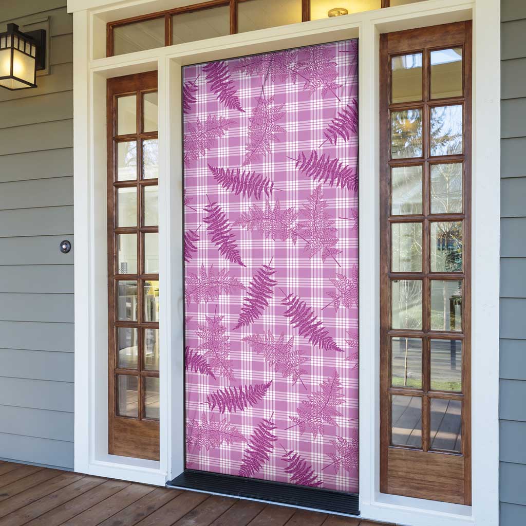 Pink Palaka Hawaii Palapalai Door Cover Hawaiian Fern - Polynesian Pride