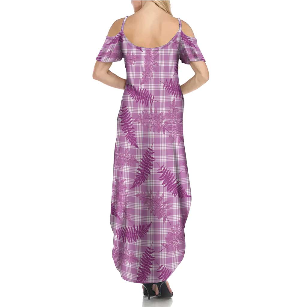 Pink Palaka Hawaii Palapalai Family Matching Summer Maxi Dress and Hawaiian Shirt Hawaiian Fern LT14 - Polynesian Pride