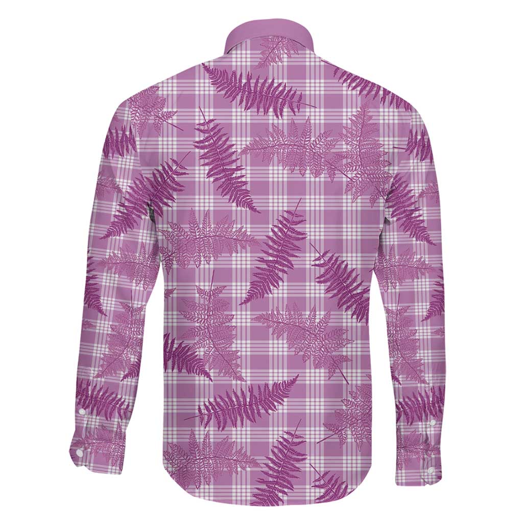 Pink Palaka Hawaii Palapalai Family Matching Tank Maxi Dress and Hawaiian Shirt Hawaiian Fern LT14 - Polynesian Pride