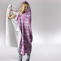 Pink Palaka Hawaii Palapalai Hooded Blanket Hawaiian Fern - Polynesian Pride