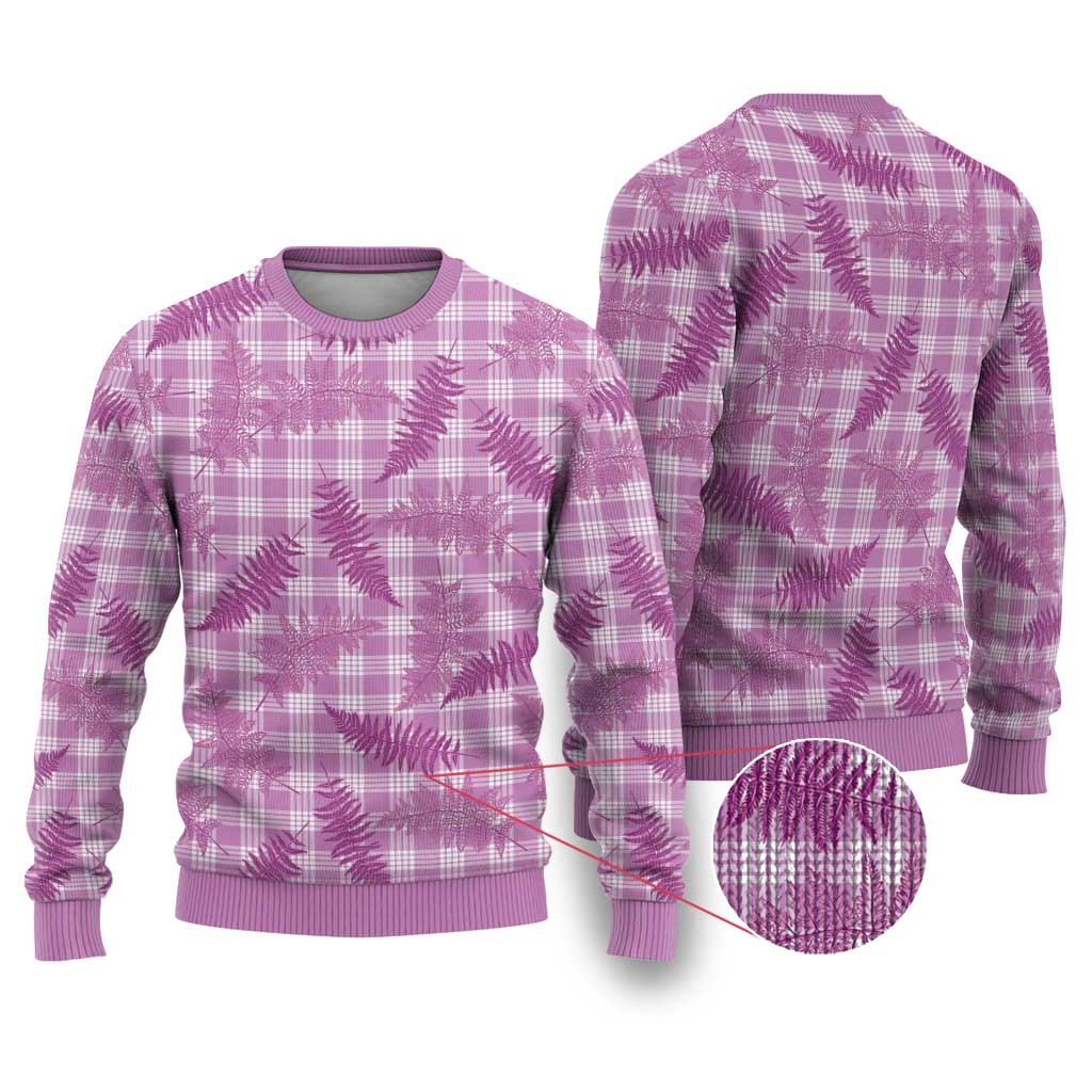 Pink Palaka Hawaii Palapalai Ugly Christmas Sweater Hawaiian Fern - Polynesian Pride
