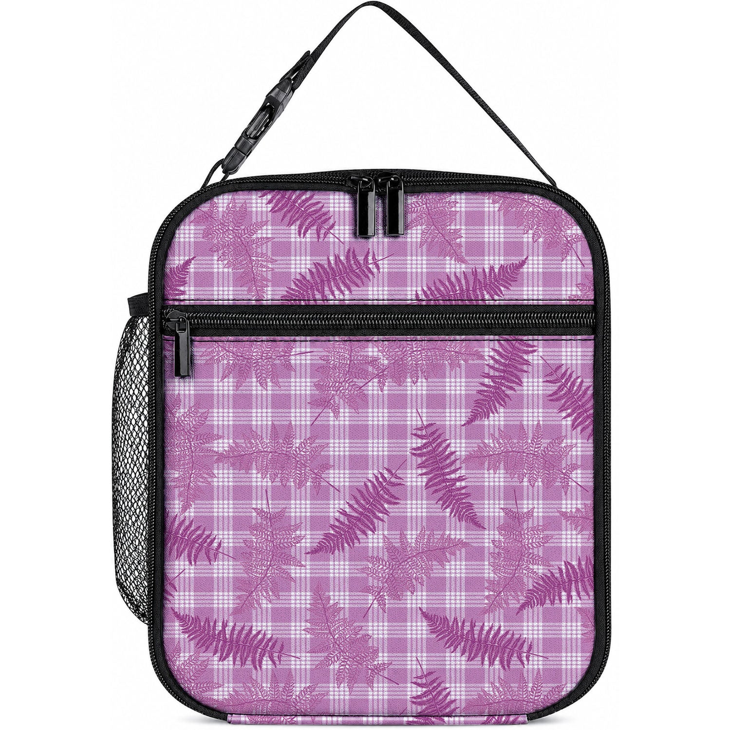 Pink Palaka Hawaii Palapalai Lunch Bag Hawaiian Fern LT14 10.2 × 8.3 × 4.3 inch Pink - Polynesian Pride