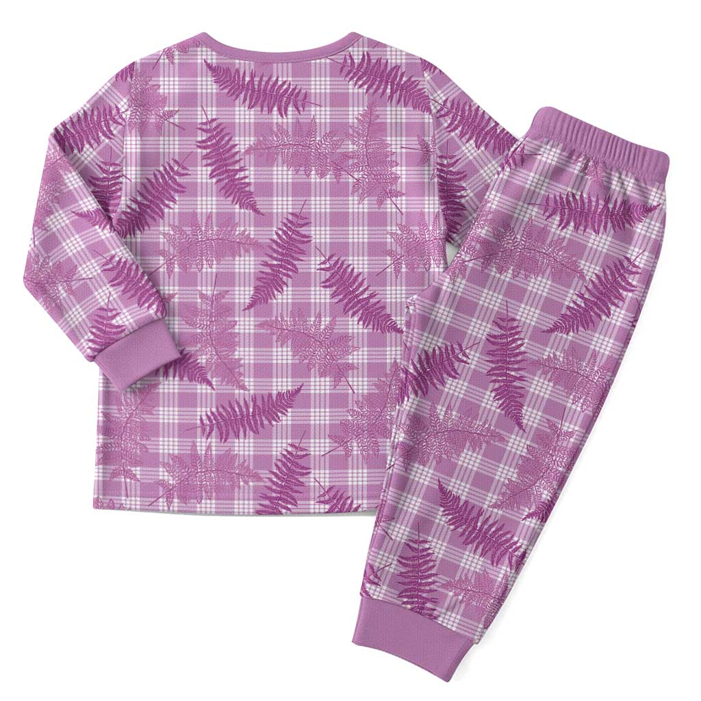 Pink Palaka Hawaii Palapalai Christmas Pajama Set Hawaiian Fern - Polynesian Pride