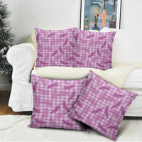 Pink Palaka Hawaii Palapalai Pillow Cover Hawaiian Fern - Polynesian Pride