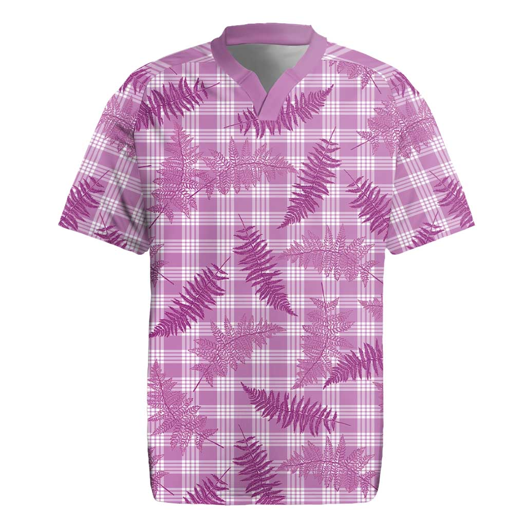 Pink Palaka Hawaii Palapalai Rugby Jersey Hawaiian Fern - Polynesian Pride