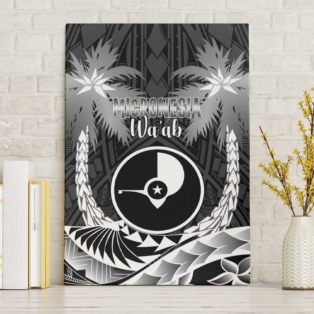 FSM Yap Day Canvas Wall Art 2025 Wa'ab Micronesia Black Color LT14 Without Frame Black - Polynesian Pride