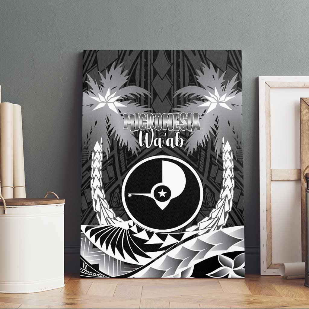 FSM Yap Day Canvas Wall Art 2025 Wa'ab Micronesia Black Color LT14 - Polynesian Pride