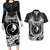 FSM Yap Day Couples Matching Long Sleeve Bodycon Dress and Hawaiian Shirt 2025 Wa'ab Micronesia Black Color