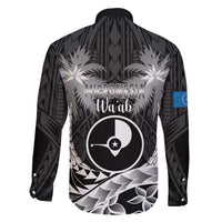 FSM Yap Day Family Matching Off Shoulder Maxi Dress and Hawaiian Shirt 2025 Wa'ab Micronesia Black Color LT14 - Polynesian Pride