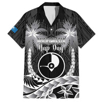 FSM Yap Day Family Matching Tank Maxi Dress and Hawaiian Shirt 2025 Wa'ab Micronesia Black Color LT14 Dad's Shirt - Short Sleeve Black - Polynesian Pride