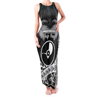 FSM Yap Day Family Matching Tank Maxi Dress and Hawaiian Shirt 2025 Wa'ab Micronesia Black Color LT14 Mom's Dress Black - Polynesian Pride