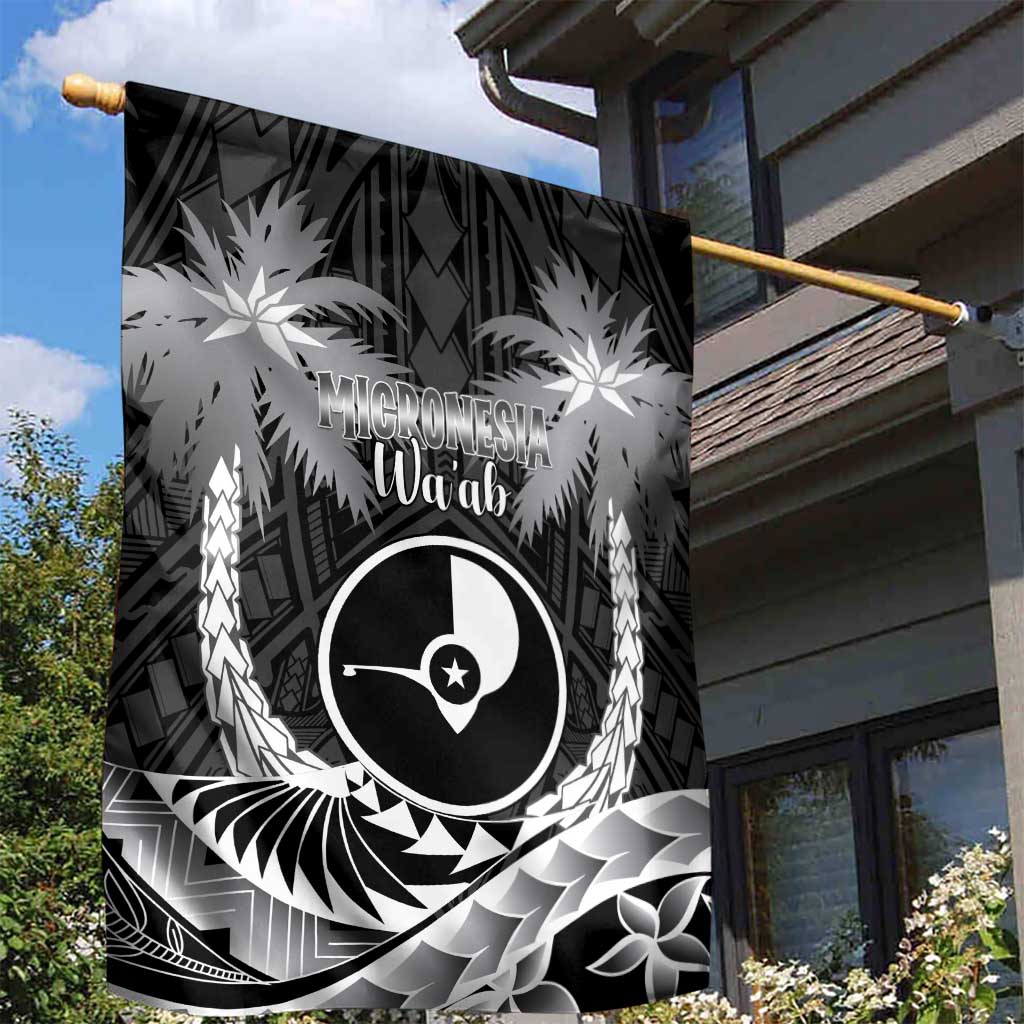 FSM Yap Day Garden Flag 2025 Wa'ab Micronesia Black Color LT14 - Polynesian Pride