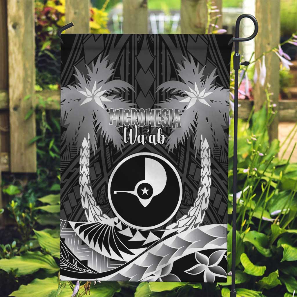 FSM Yap Day Garden Flag 2025 Wa'ab Micronesia Black Color LT14 Garden Flag Black - Polynesian Pride