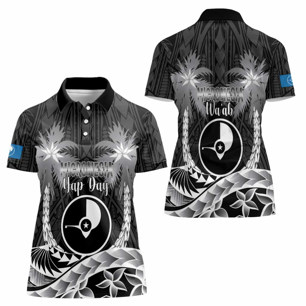 FSM Yap Day Women Polo Shirt 2025 Wa'ab Micronesia Black Color LT14 - Polynesian Pride