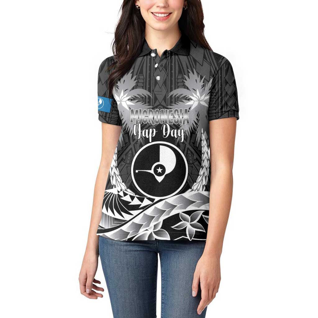 FSM Yap Day Women Polo Shirt 2025 Wa'ab Micronesia Black Color LT14 - Polynesian Pride