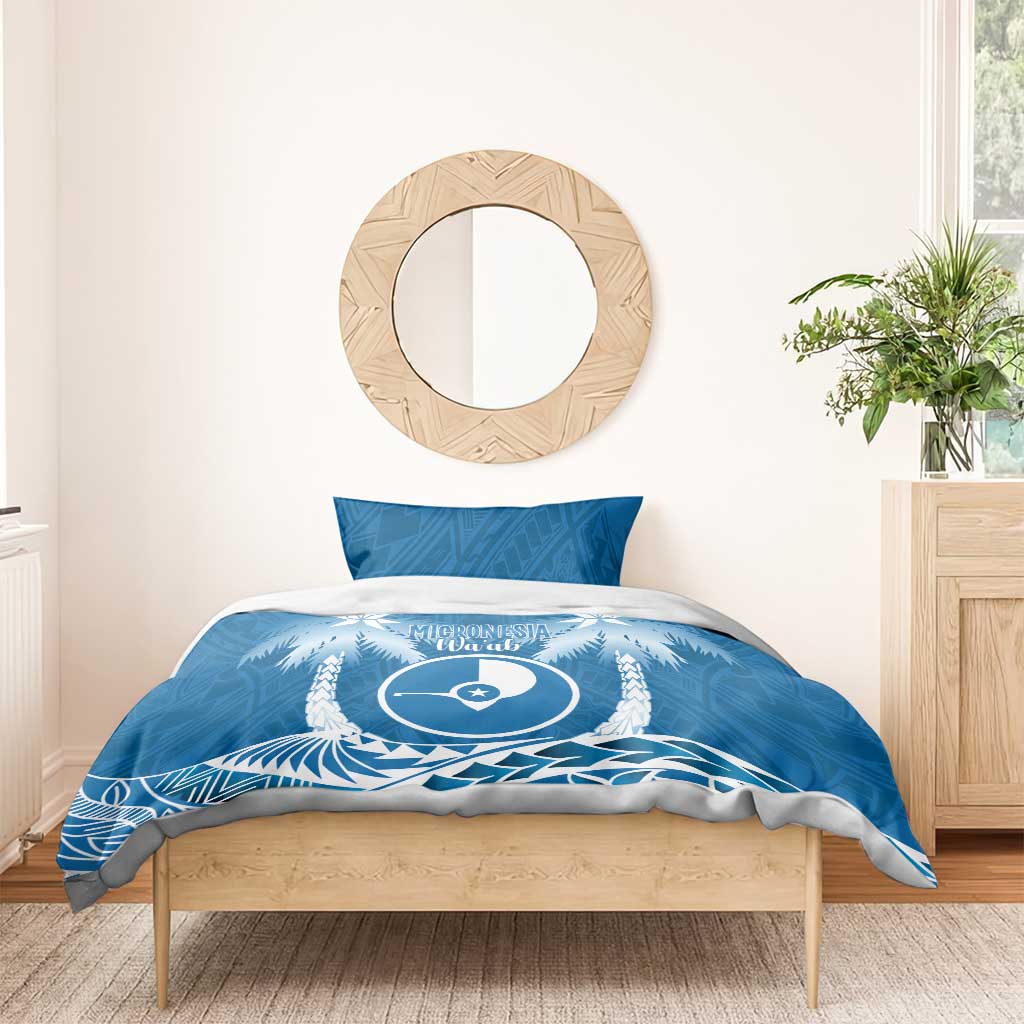 FSM Yap Day Bedding Set 2025 Wa'ab Micronesia Flag Color