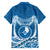 FSM Yap Day Family Matching Off The Shoulder Long Sleeve Dress and Hawaiian Shirt 2025 Wa'ab Micronesia Flag Color