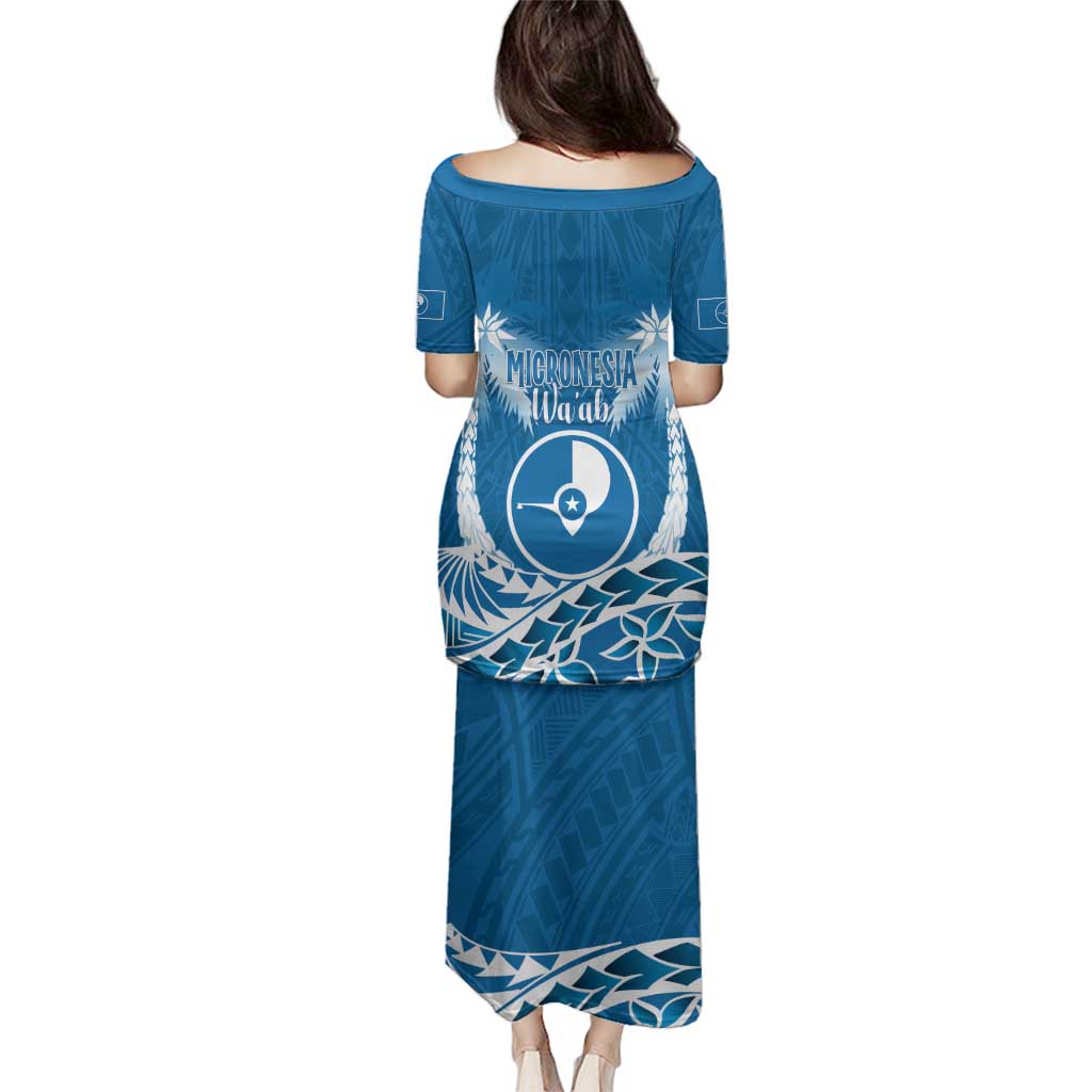 FSM Yap Day Family Matching Puletasi and Hawaiian Shirt 2025 Wa'ab Micronesia Flag Color