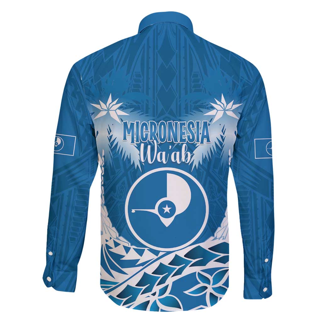 FSM Yap Day Family Matching Short Sleeve Bodycon Dress and Hawaiian Shirt 2025 Wa'ab Micronesia Flag Color LT14 - Polynesian Pride