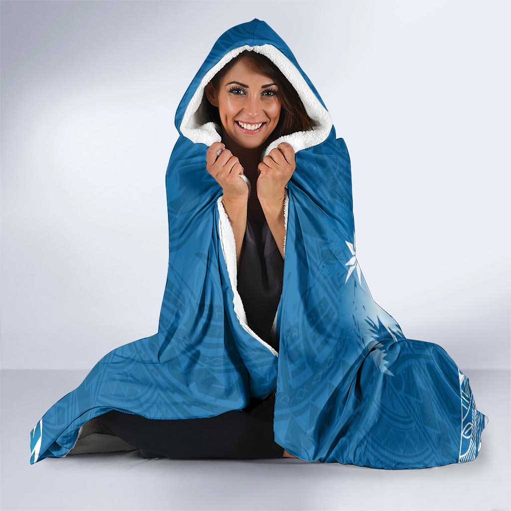 FSM Yap Day Hooded Blanket 2025 Wa'ab Micronesia Flag Color