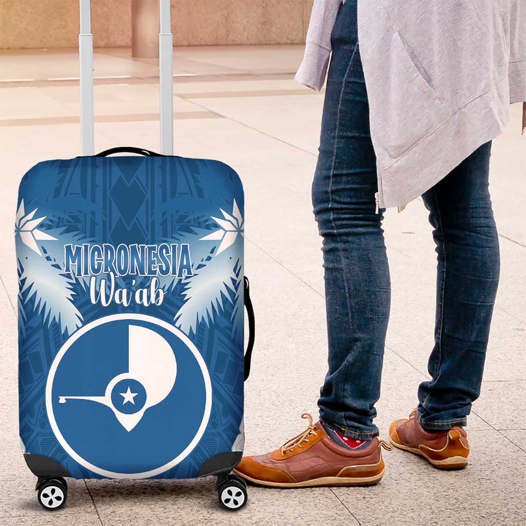 FSM Yap Day Luggage Cover 2025 Wa'ab Micronesia Flag Color